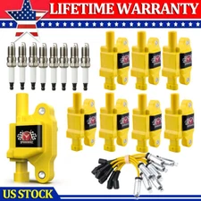 8* Ignition Coil+Spark Plug+Wire set For Cadillac Chevy Silverado 1500 GMC UF413