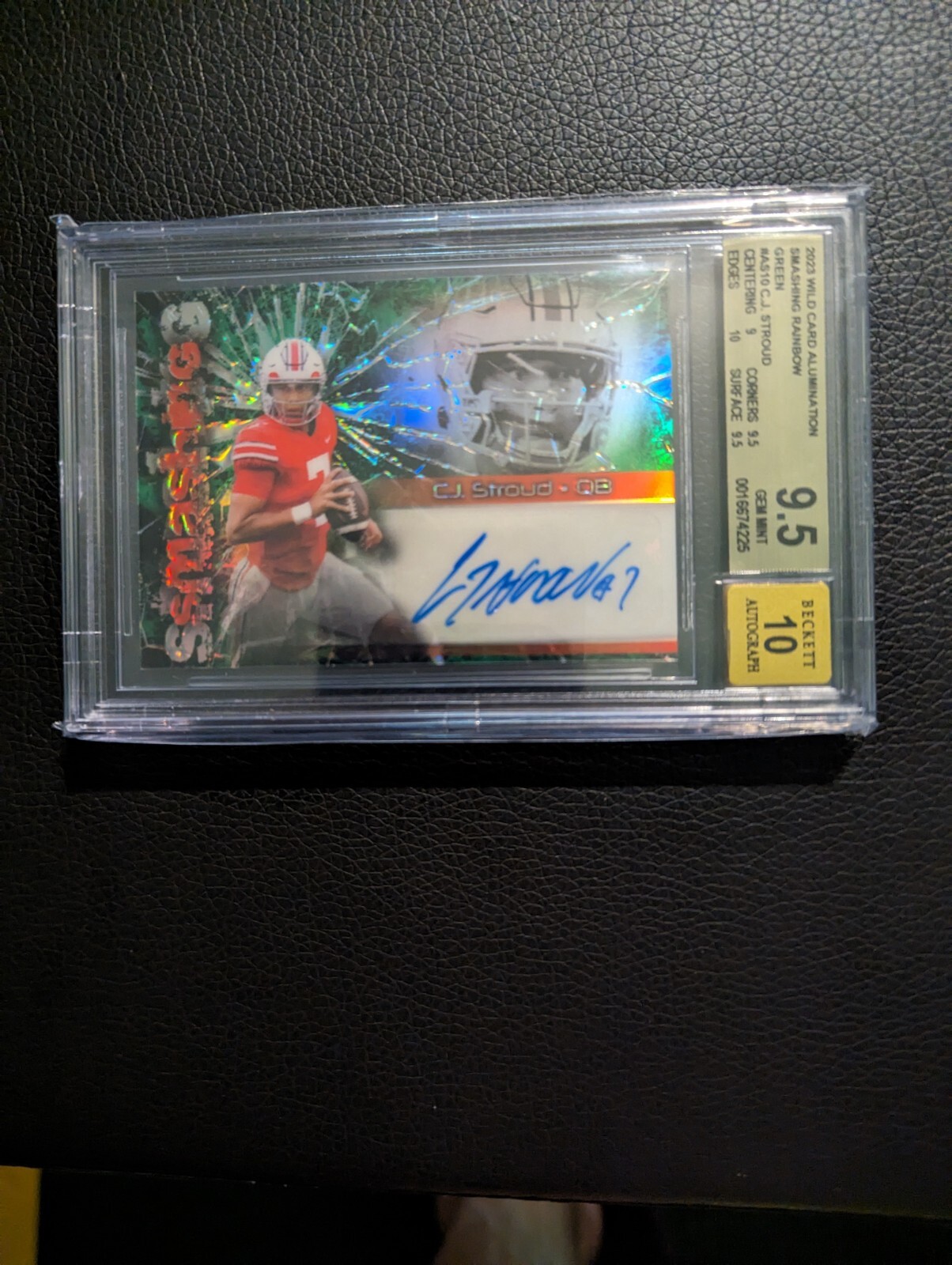 CJ Stroud Wild Card Alumination Draft Smashing Autographs #AS10 Rainbow-Purple