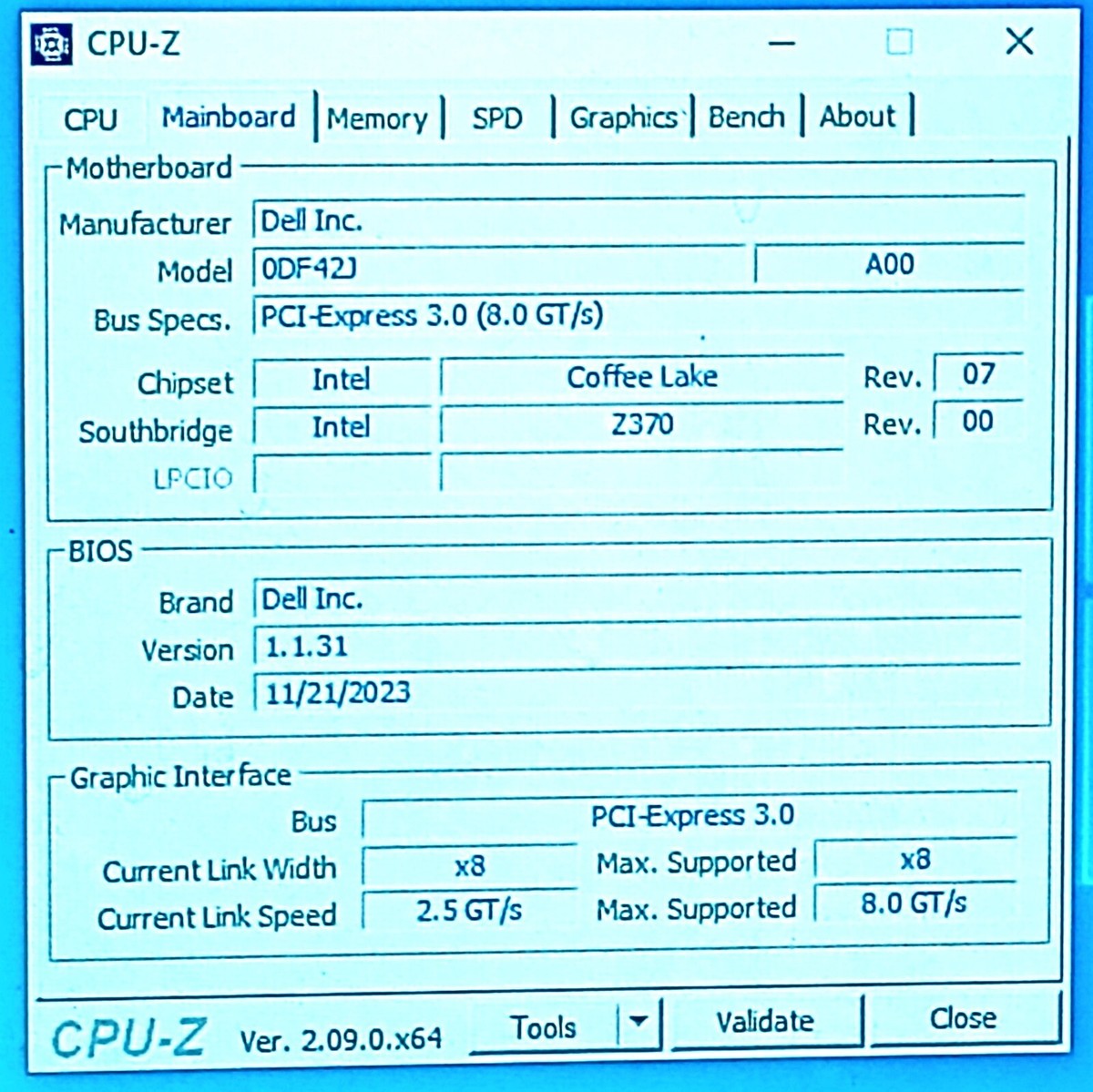 DF42J Dell XPS 8930 IPCFL-VM Desktop Motherboard LGA 1151 0DF42J