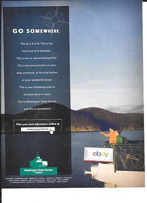 WASHINGTON STATE FERRIES GO SOMEWHERE ON A FERRY 2013 AD