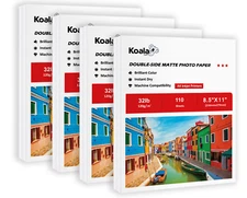 440 Sheet Koala Inkjet Photo Paper 8.5x11 32 lb Double Sided Matte 120g Brochure