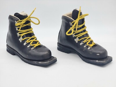 スキー ASOLO Extreme UK6 Asolo Extreme 3-Pin 75mm Black Leather Telemark Ski Boots EU