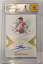 2019 Panini Flawless Shohei Ohtani Signatures GOLD AUTO /10 BGS 8