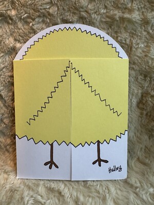 Easter Card Recycled Paper Greetings RPG Tri-fold Chick Peep-A-Boo!