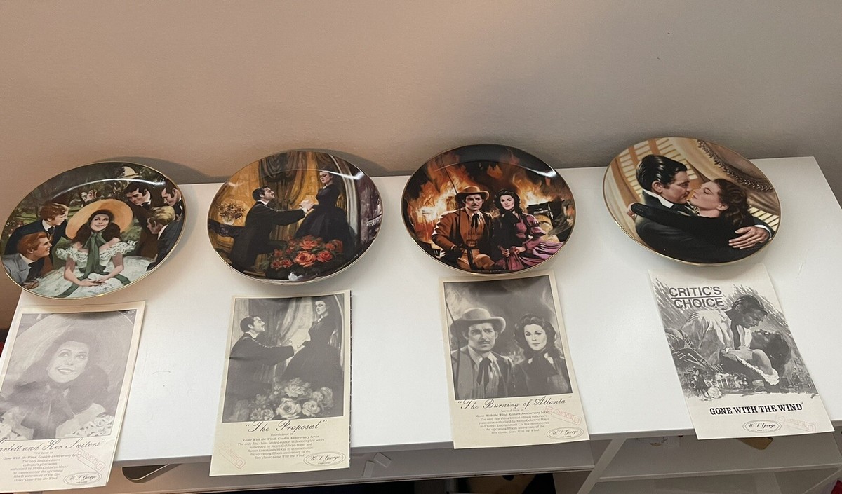 クルーゼンシュテルン号 コレクターズプレート(ヴィンテージ） Gone With The Wind Collector Plates - W/ Certificate￼Of