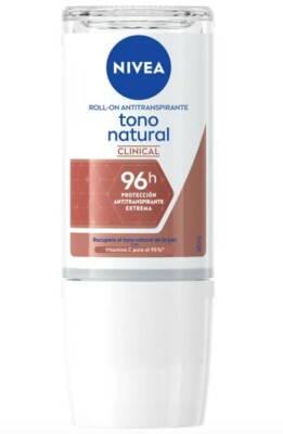 2XNivea Desodorante Tono Natural Deo Mujer Clinical 96h Roll-on Deodorant NEW!