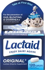 Lactaid Original Strength Caplets 120 Count For Lactose Intolerance