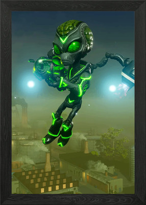 Destroy All Humans Framed Wall Art Poster Canvas Print Picture