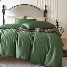 Pure Era Duvet Cover Set 800 Thread Count Long Staple Cotton Sateen Silky Soft