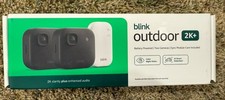 Blink Outdoor 2K Wireless Smart Security Camera 2Cam Black Battery Sync Module