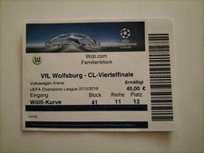 Sammler Ticket EC 15/16 VfL Wolfsburg - Real Madrid