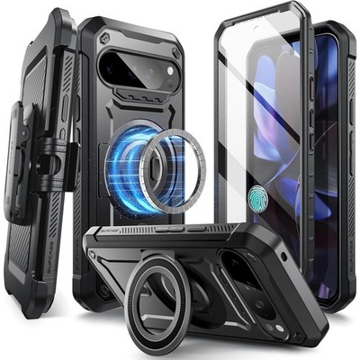 Supcase UB Pro Google Pixel 9 9 Pro Case Rugged Holster Kickstand Black MagSafe
