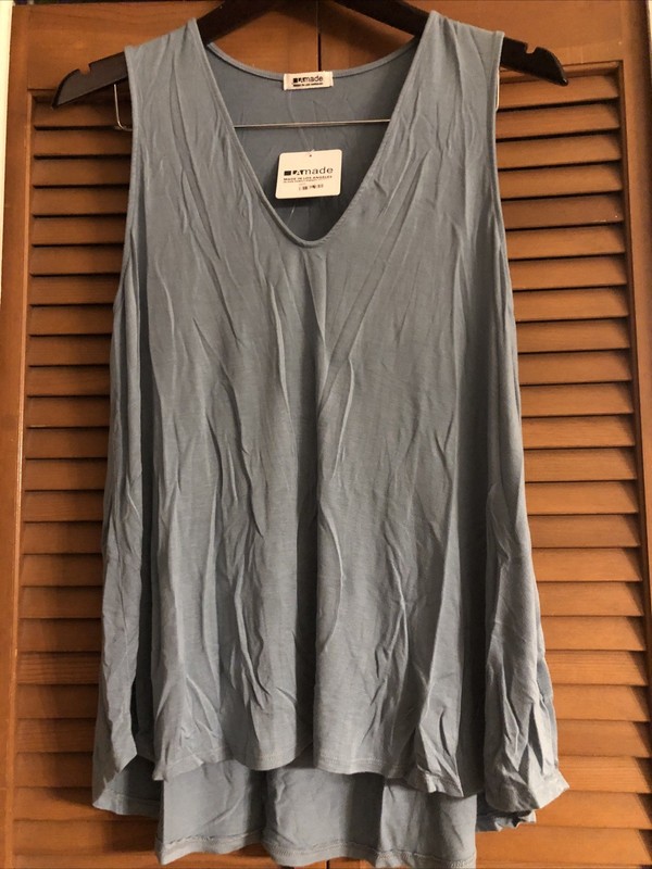 LA Made Blue/gray Micromodal Tank Large classiccore preppy norm core basicNWT$55