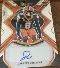 Garrett Williams 2023 Panini Select Prizm Draft Picks Autographed Rookie Card. rookie card picture