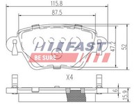 Fast BremsbeläGe BremsklöTze Hinten FüR Ford Mondeo I Turnier BNP 1.8I 16V