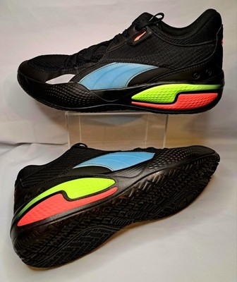 Puma POP Court Rider Basketballschuhe schwarz multi Herren UK 10,5 US 11,5 H2F