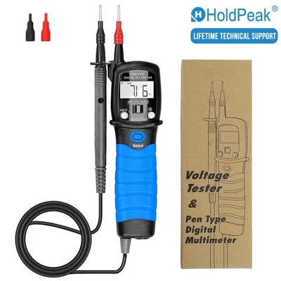 HOLDPEAK Digital Multimeter Electric Voltage Tester Pen DC/AC Volt Resistance Continuity
