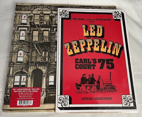Led Zeppelin - Physical Graffiti -50th Anniv 3LP Poster Earl's Court Program NEW