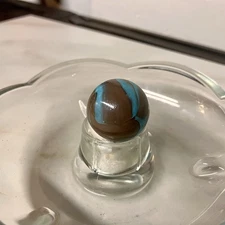 Possibly a brown and blue opaque swirl Unsure Of Manufacture