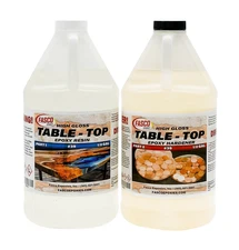 Crystal Clear Table Top & Bar Top UV Resistant Epoxy Coating - 1 Gallon Kit
