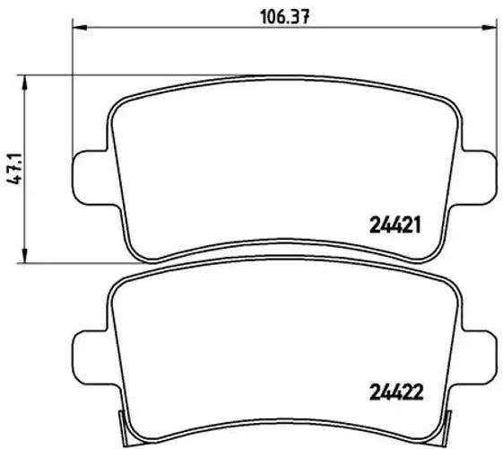 Brake Pads Set fits BENTLEY FLYING SPUR 4W 4.0 Rear 2013 on Brembo Quality New - Image 25