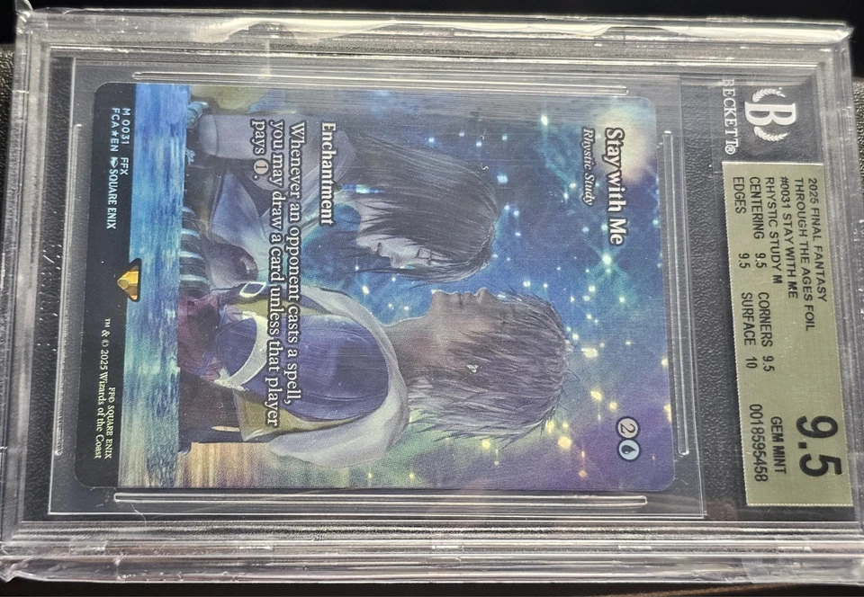 BGS 9.5 Stay With Me Foil Rhystic Study MTG Final Fantasy 0031 English Gem Mint - Image 3 of 3