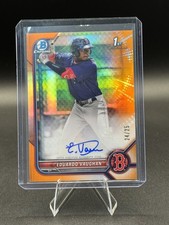 2022 Bowman Chrome 1st  Eduardo Vaughan Auto True Orange 24/25 #CPA-EV Red Sox 