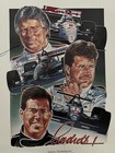 ANDRETTI - RACING LINE Mario, Michael, Jeff Andretti  Mario Signed Poster Print — photo 3