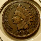 1901 Indian Head Cent - VG+
