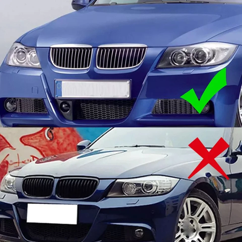 For 2005-2008 BMW 3-Series E90 White LED 3D Crystal U-Halo Black Front Headlight Foto 4 de 4