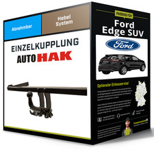 Abnehmbare Anhängerkupplung für FORD Edge SUV 01.2014-jetzt Auto Hak NEU