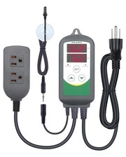 Aquarium Temperature Controller Heating Cooling Dual Stage LCD Probe 1200W