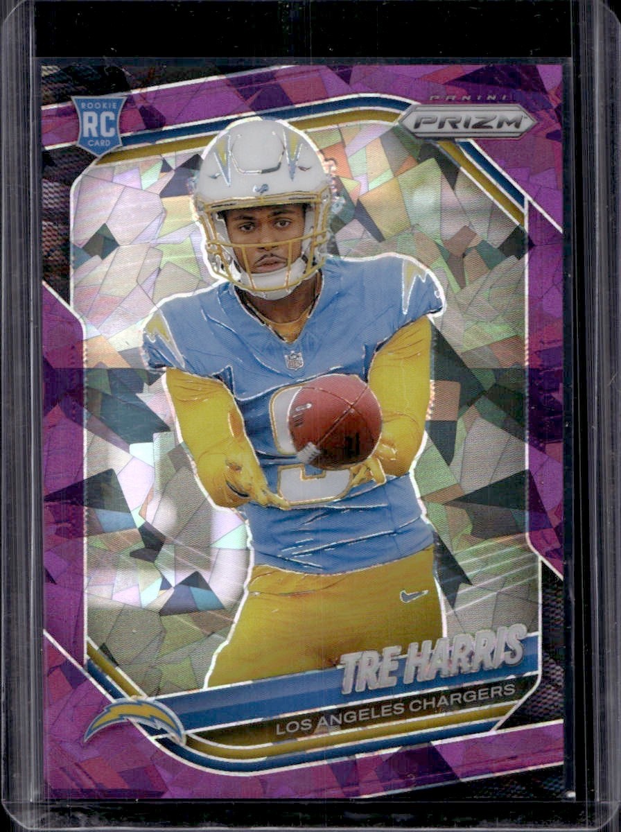 2025 Panini Prizm - Rookies- Tre Harris #371- Purple Ice Prizm /225 (RC)