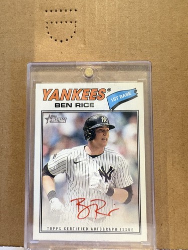 Ben Rice [Red Ink] #ROA-BR 2026 Topps Heritage Real One Autograph card