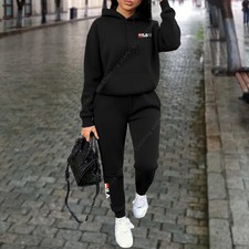 Women's Tracksuit Hoodies Trousers 2PCS Suit Winter Sports Jogging Outfits Fashi