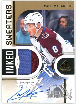 Cale Makar 2024-25 Upper Deck SP Inked Sweaters Patch Autograph Card 07/15