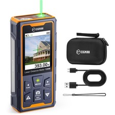 Bilateral Laser Measure Device 120m/393ft Laser Distance Meter LCD Display Level