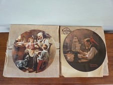 2 Norman Rockwell Collector Plates The Ship Builder 1980 & The Toy Maker 1977