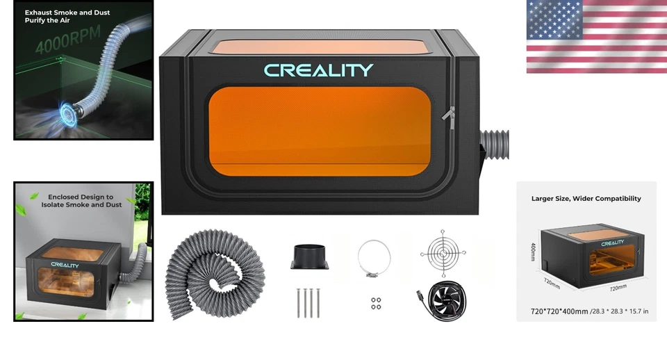 Cubierta de grabador láser ignífugo de alta resistencia con ventilación de humo de alta eficiencia Foto 2 de 4