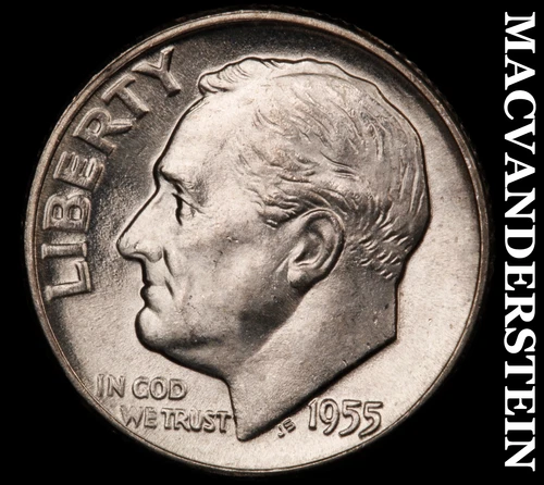 1955 Silver Roosevelt Dime-Choice Gem BU Lustrous No Reserve #i6652