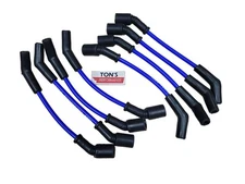 Ton's LS Swap Spark plug wires 10" 4.8 5.3 6.0 6.2L 45 degree GM Car Blue 8mm