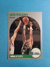 Alex English 1990-91 NBA Hoops Basketball Card # 407 J4521