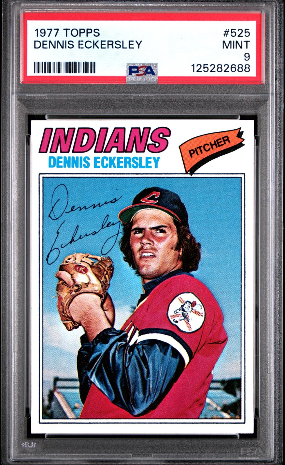 1977 TOPPS #525 DENNIS ECKERSLEY PSA 9 MINT