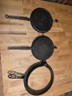Griswold Cast Iron No. 9 Waffle Iron One Paddle Is Broken