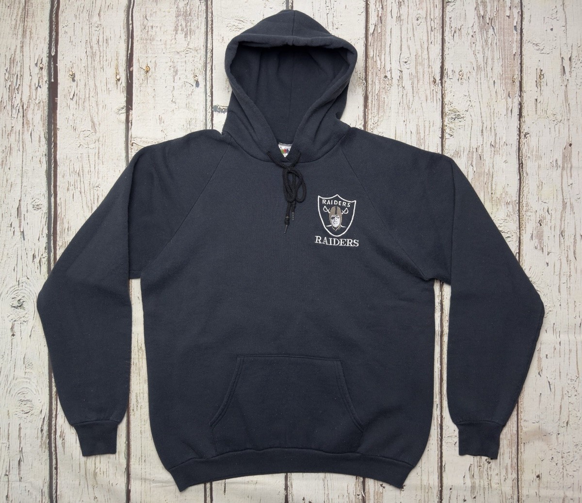 VTG Los Angeles Raiders Embroidered Plain Logo 90s Hoodie