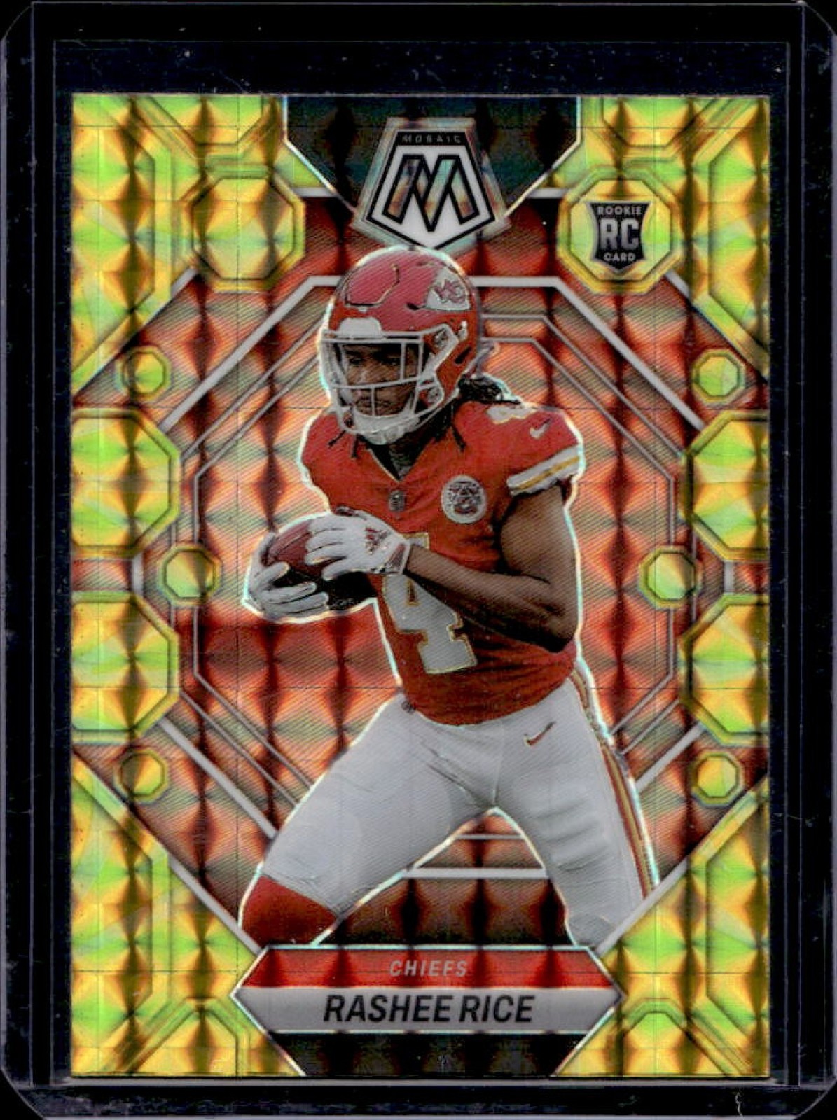 2023 Mosaic Rashee Rice RC Reactive Yellow Rookie #357 Chiefs