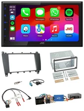 JVC Bluetooth 2DIN Steering Wheel DAB USB Car Stereo for Mercedes C 2004-2007 Active