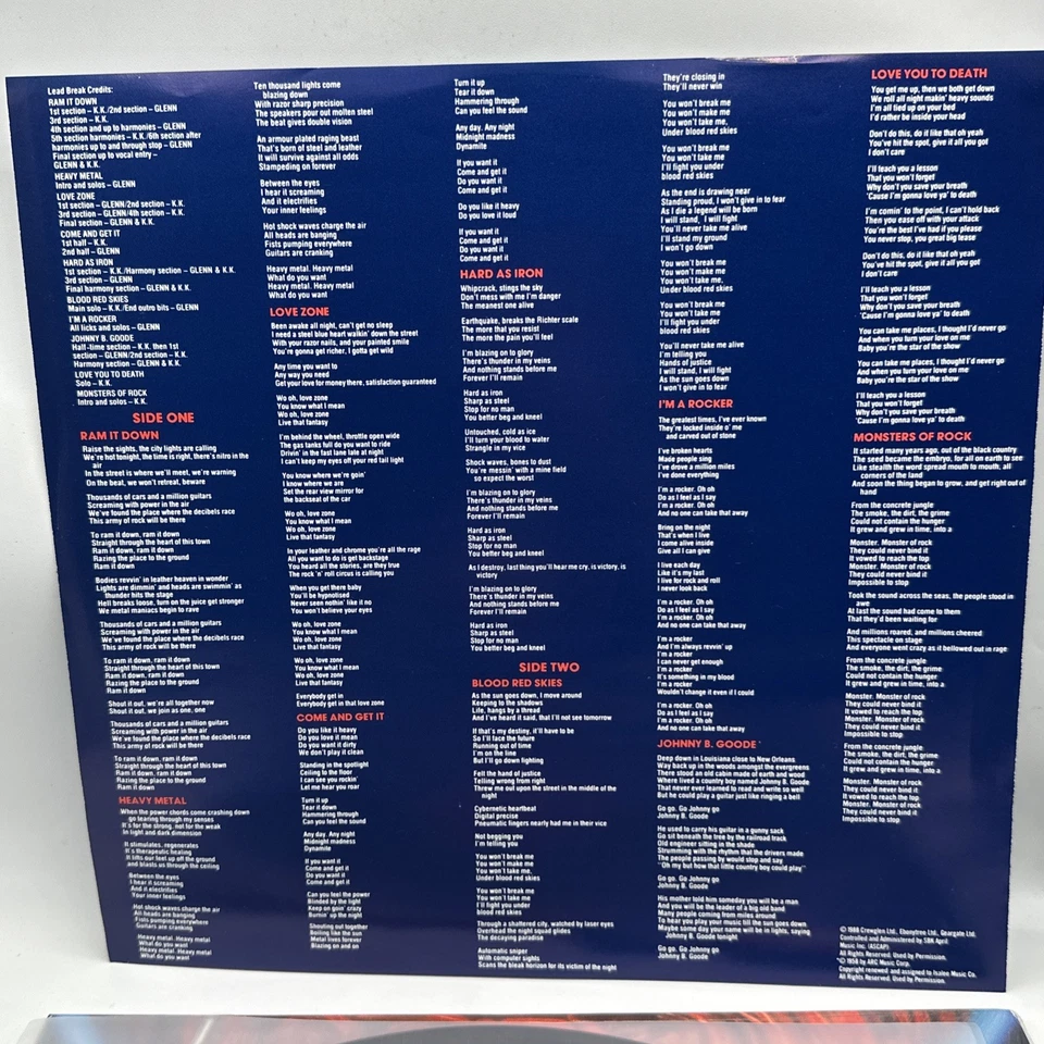 Judas Priest - Ram It Down - 1988 US 1st Press w/Hype (NM) Ultrasonic Clean - Image 4 of 4