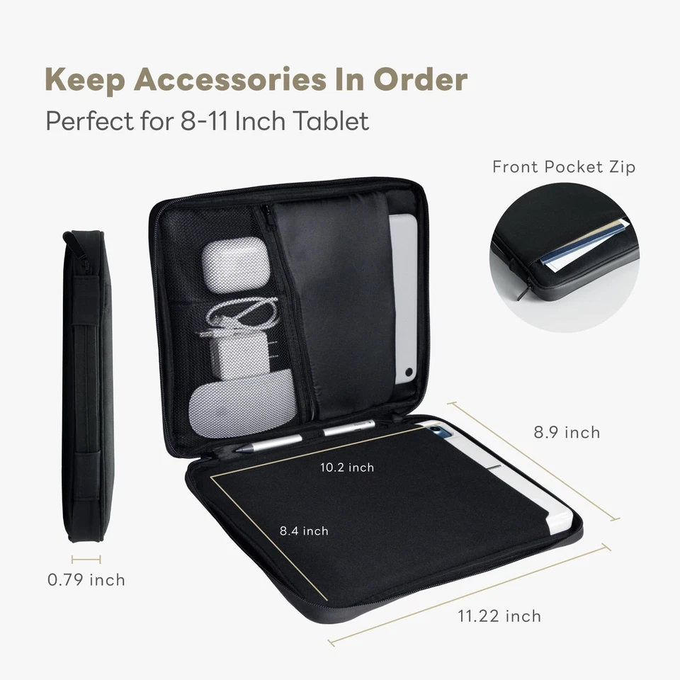 8-11 inch Waterproof Slim Tablet Carring Case with Handle Sleeve Bag for iPad... - Image 3 of 4