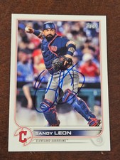 2022 Topps SANDY LEON Guardians In-Person Signed  AUTO
